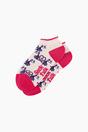 Cream Cats in Love Bamboo Trainer Socks in Cream, Image 3 of 4