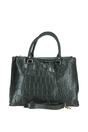 Green Ashwood Leather Green 'Lucido Tesoro' Three Section Real Leather Bag, Image 1 of 4
