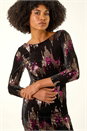 Bronze Sequin Velvet Bodycon Dress, Image 2 of 6