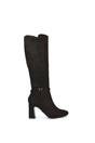 Black 'Olly' Knee High Boots With Block Mid Heel, Image 1 of 5
