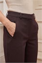 Dark Brown Short Straight Leg Trouser, Image 4 of 4