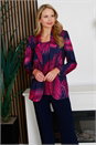 CERISE Julianna Leaf Print Stretch Top, Image 3 of 3