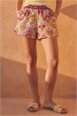 Pink Mixed Print Stretch Shorts, Image 2 of 4