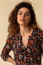 Multi  Ditsy Floral Print Pintuck Jersey Shirt, Image 4 of 4