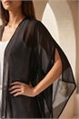 Black Longline Chiffon Cover Up, Image 4 of 4