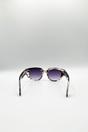 Black Round Stripe Cat Eye Sunglasses, Image 6 of 6