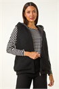 Black Reversible Hooded Knit Gilet, Image 8 of 8