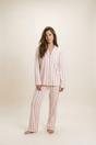Salmon Stripe Modal Pyjama Trouser Set, Image 1 of 4