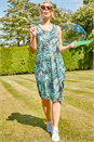 Green Leaf Print Slouch Dress, Image 3 of 5