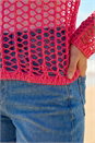 Pink Open Knitted Jumper, Image 4 of 4