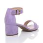 Lilac AJVANI Lilac Mid Block Heel Ankle Strap Sandals, Image 4 of 5