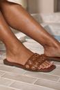 Tan 'Cher' Flatform Sandal With Stylish Eyelet, Image 5 of 5