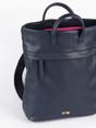 Navy Blue Top Handle Faux Leather Backpack, Image 3 of 5