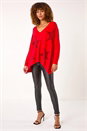 Red Star Detail Hanky Hem Knit Jumper, Image 2 of 5