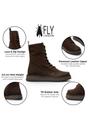Dark Brown Womens Suede Leather Boot-RAMI037, Image 3 of 5