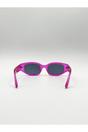 Pink Angular Sunglasses in Translucent Hot Pink, Image 5 of 6