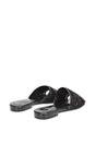 Black XY LONDON Black 'Ziva' Embroidered Sequin Slip On Slider Sandals, Image 4 of 6
