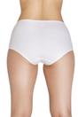 White Camille Lingerie White 2 Pack Floral Full Briefs, Image 3 of 5
