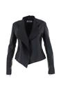 Black Ashwood Leather Black 'Licra' Waterfall Front Leather Jacket, Image 2 of 5