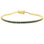Gold Emerald Gemstone Gold Vermeil Tennis Bracelet, Image 1 of 2