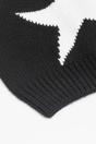 Black Star Wool Blend Beanie Hat, Image 2 of 2