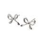 Silver Cute Bow Tie Bowknot Silver Everyday Stud Earrings, Image 1 of 2