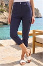 Navy  Cropped Cargo Stretch Trouser, Image 2 of 4