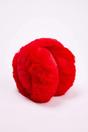 Red Faux Fur Plush Oversized Earmuffs, Image 2 of 2