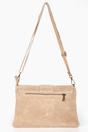 Beige Buckle Clutch Bag Italian Suede Leather, Image 4 of 4