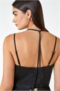 Black Luxe Floral Fit & Flare Maxi Dress, Image 5 of 6