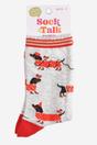 Grey Sausage Dog Christmas Robins Bamboo Socks, Image 5 of 5