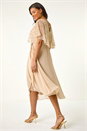 Natural  Sequin Chiffon Wrap Maxi Dress, Image 1 of 5
