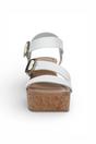 White Womens "Ali" Wedge Espadrille Heel Sandals, Image 4 of 6