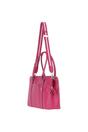 Pink 'Cuore di Cuoio' 3 Section Large Leather Handbag, Image 3 of 4