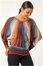 Rust SpaceDye Sunray Knit Jumper, Image 4 of 5