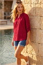 Red Texture Burnout Shirt, Image 2 of 4