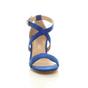 Royal Blue AJVANI Royal Blue Mid Block Heel Crossed Straps Sandals, Image 6 of 6