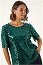 Forest  Sequin Embellished Top, Image 4 of 5