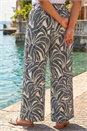 Natural  Curve Textured Print Wide Leg Trousers, Image 3 of 4