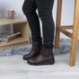 Brown AJVANI Brown Low Wedge Comfort Ankle Chelsea Boots, Image 5 of 6