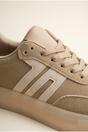 Beige iKrush Beige Genevieve Suede Effect Two Tone Trainers, Image 2 of 5