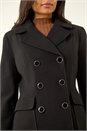 Black Double Breasted Smart Coat , Image 5 of 5