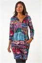 PINK Pebble Spot Zip Detail Midi Dress, Image 2 of 5