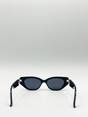 Black Cat-Eye Sunglasses with Side Detail, Image 5 of 5