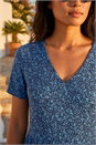Navy  Petite Ditsy Floral Pocket Dress, Image 4 of 4