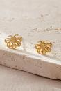 Gold Mia Gioielli Gold Sterling Silver Bee Stud Openwork Earrings, Image 3 of 3