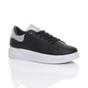 Silver AJVANI Silver Flat Chunky Diamante Sparkly Trainers, Image 1 of 6