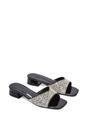 Black XY LONDON Black 'Seren' Low Heel Sandal Mules With Diamante Details, Image 5 of 6