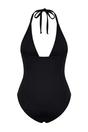 Black Halterneck Cut Out Swimsuit with Hardware Detail, Image 4 of 5