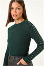 Forest Hotfix Stud Sleeve Jumper, Image 4 of 7